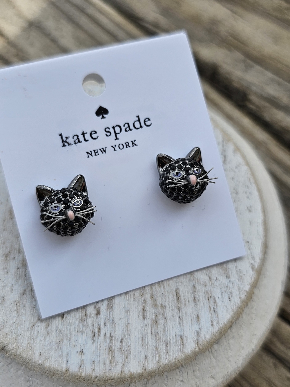 Kate Spade New York "Out of the Bag" Cat Earrings